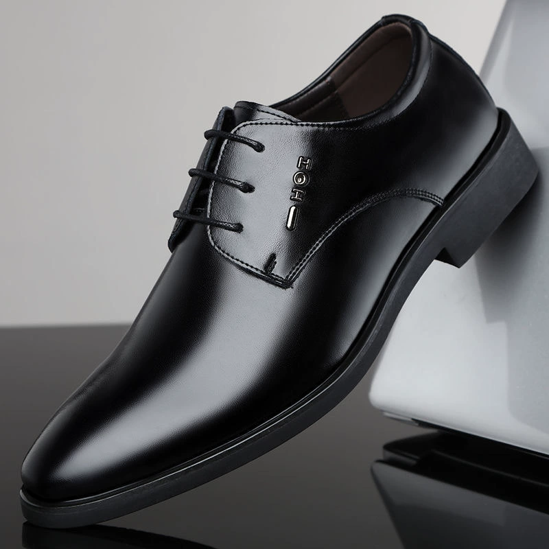 Новые кожаные туфли с острым носком для молодых мужчин на весну и лето, мужские туфли в корейском и британском стиле, деловые мужские туфли, повседневные туфли на шнуровке