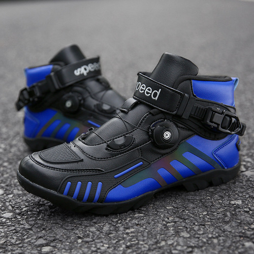  New Motorcycle Riding Shoes for Men and Women, Four-Season Off-Road Motorbike Boots, Racing Short Boots, Winter Motorcycling Gear