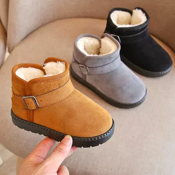 Children's shoes wholesale new winter children's snow boots plus velvet thickened non-slip men's and girls' large cotton ankle boots warm cotton shoes - ShopShipShake