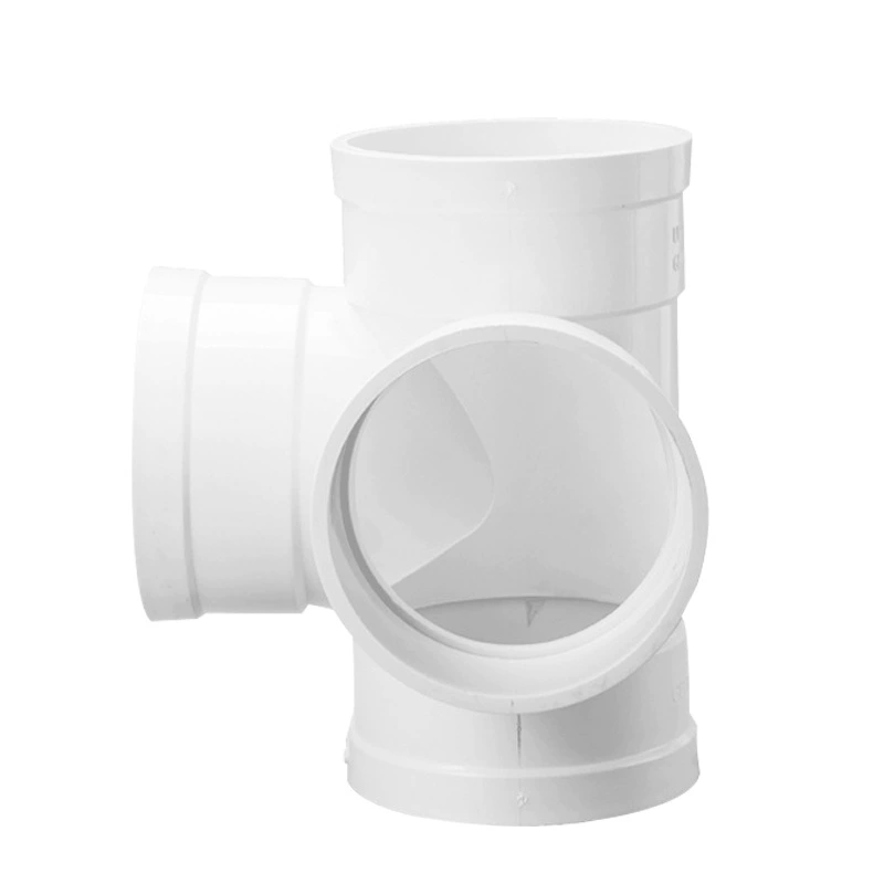 亚昌 PVC drainage pipe fittings three-dimensional four-way source factory diameter 110*50/160*110PVC four-way