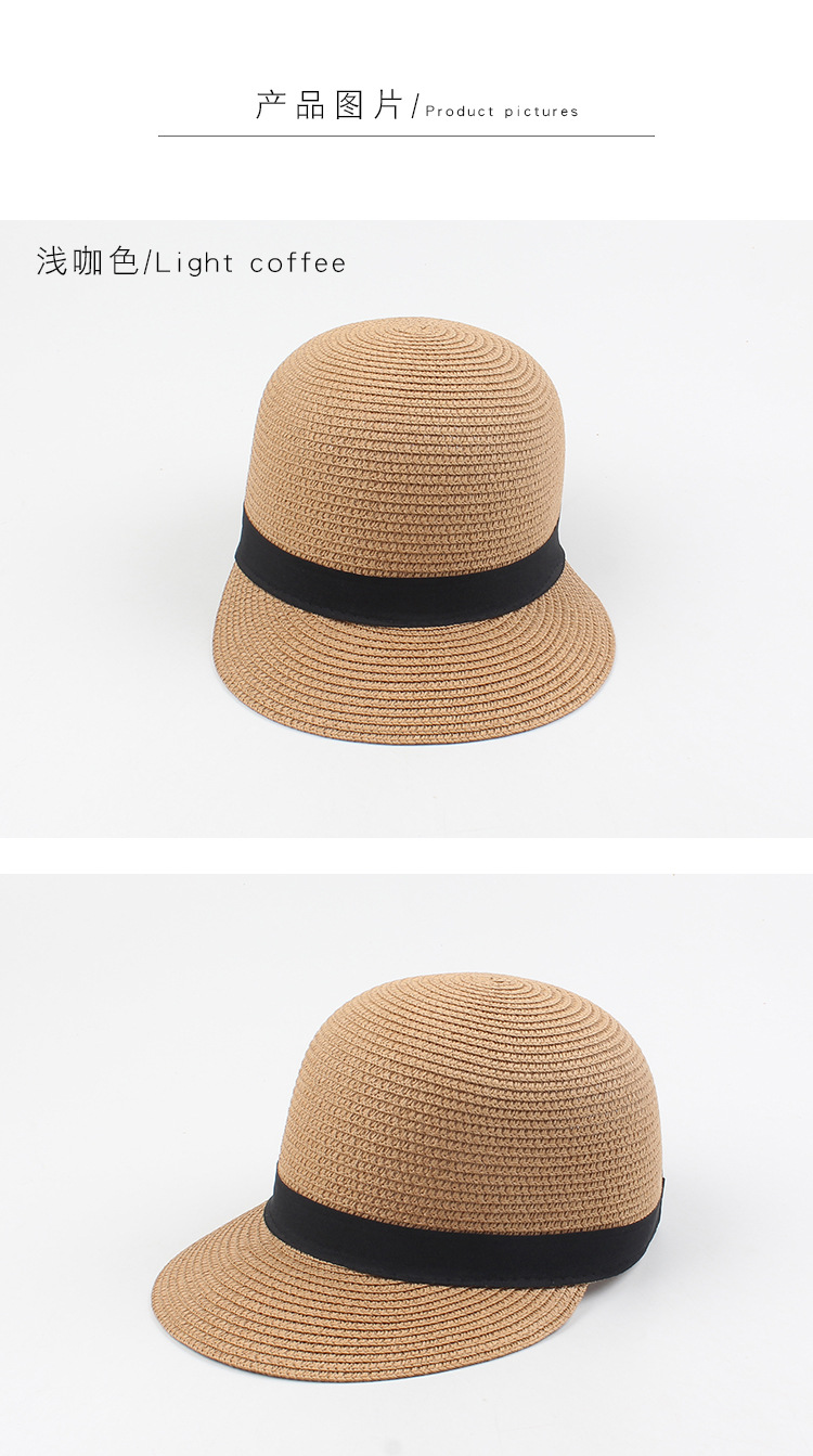 Hat Summer Leisure Wild Straw Hat Korean Fashion Sunshade Equestrian Hat Beach Straw Hat Wholesale Nihaojewelry display picture 3