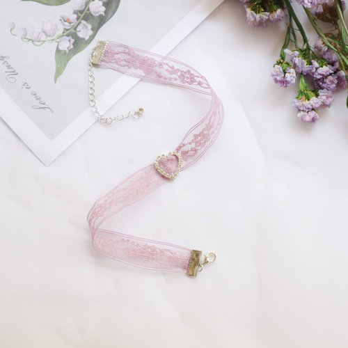 Spring and summer accessories Japanese and Korean accessories super fairy temperament purple pendant collar Choker neck chain clavicle chain necklace for women