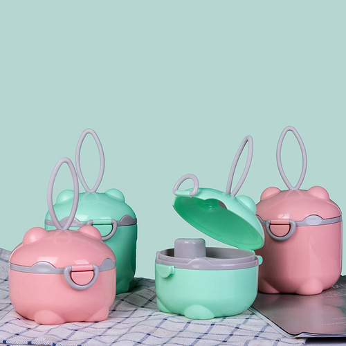 Baby Sly portable milk powder box large capacity milk powder grid milk powder sealed can snack storage box maternal and child supplies