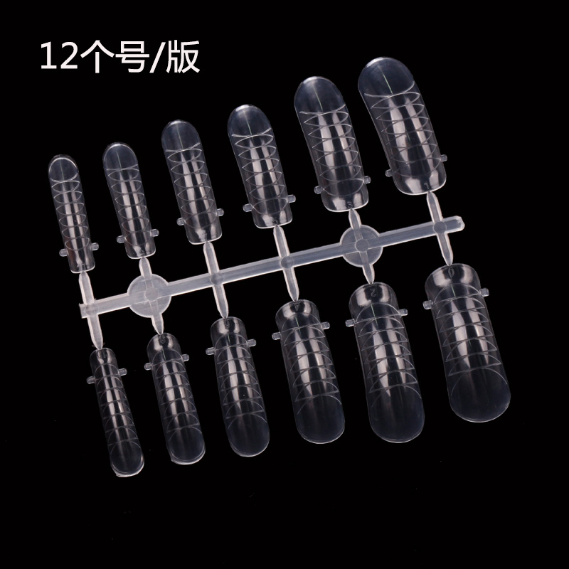 Bolsa especial transfronteriza uñas de uñas sin soporte de papel pegamento de extensión molde de uñas 120 piezas que forman uñas de cristal rápido Auxiliar