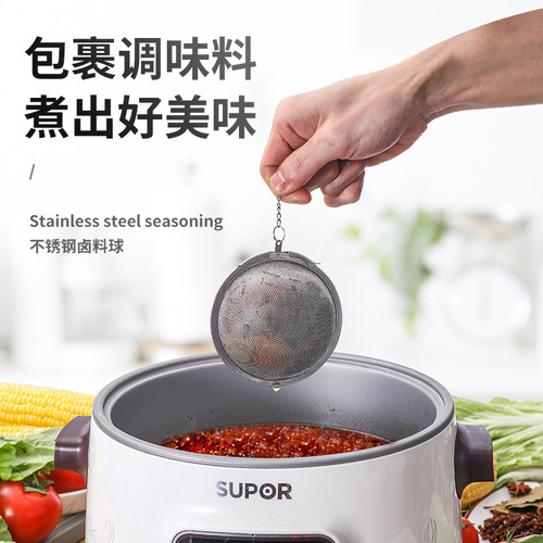 304 stainless steel mesh tea ball tea maker seasoning ball Weibao tea leak hot pot spice brine filter