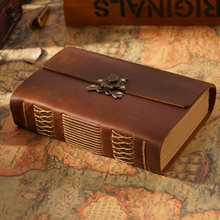 原创手工素描本头层牛皮创意复古旅行者欧式日记本线装记事本加厚
