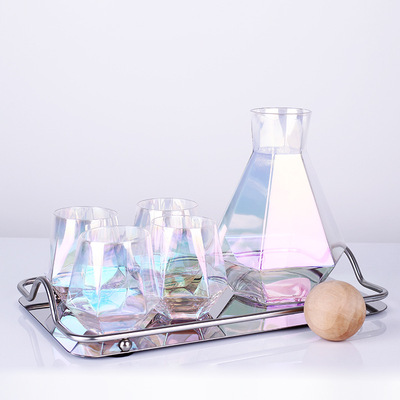 ALiiSAR 北欧六棱冷水壶 创意家用凉水壶 果汁大容量几何凉水杯