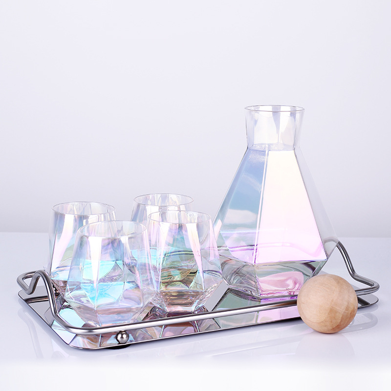 ALiiSAR 北欧六棱冷水壶 创意家用凉水壶 果汁大容量几何凉水杯