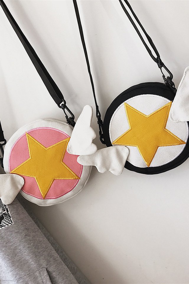 Japanese Fashion New   Cute Cartoon Magic Sakura Canvas Shoulder Bag Girl Cute Funny Purse  Wholesale display picture 124