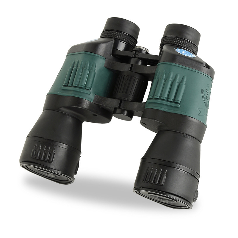 出口外贸750油绿双筒高倍高清 微光夜视 礼品望远镜 旅游看杨长辉