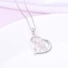 Yichen European and American new women's simple diamond inlaid heart -shaped heart -shaped heart -shaped i love you Xiaoyang kiss necklace