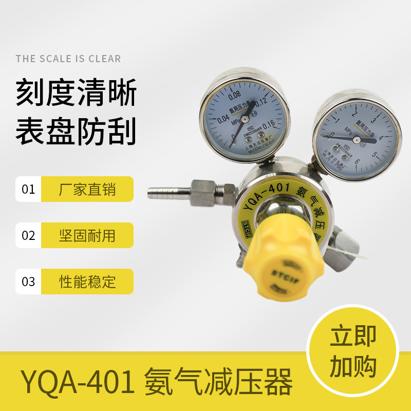 上海减压器 YQA-401 0.16*6MPa 天川牌 氨气减压器 减压阀 氨气表