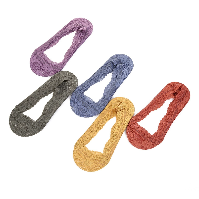 Spring summer lace thin silicone silk invisible non-slip socks