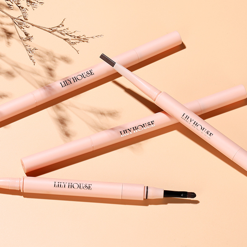 Lily House流云随心化妆师眉笔 防水汗眉眉刷眉粉三合一眉笔加工