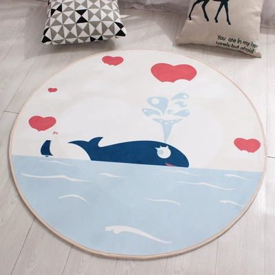 Avtomobil döşəmə paspasları cloakroom dressing table hanging basket - whale-80cm-diameter-round