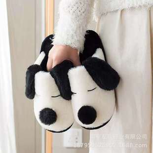 Animal fur slippers parent-child men's and women's cartoon confinement shoes imitation rabbit fur home slip-on slippers Amazon