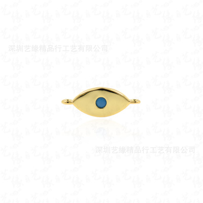 direct deal 18k environmental protection Copper plating zircon Evil Manual connector diy Handmade jewelry