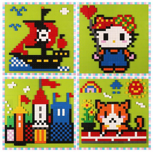 Compatible with Lego brick wall large particle assembly home wall-mounted baseboard wall boys girls children's toys