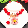 Cute fresh bracelet, jewelry flower-shaped, accessory, Japanese and Korean, flowered