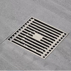Full copper floor drain with large discharge capacity, square floor drain, handmade copper craftsmanship from an experienced manufacturer, square anti-odor rapid discharge plastic core