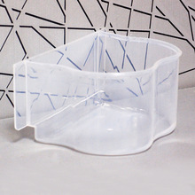 厂家出口透明白色软胶杯食杯鸟用食盒鹦鹉食碗鸟笼配件塑料水杯
