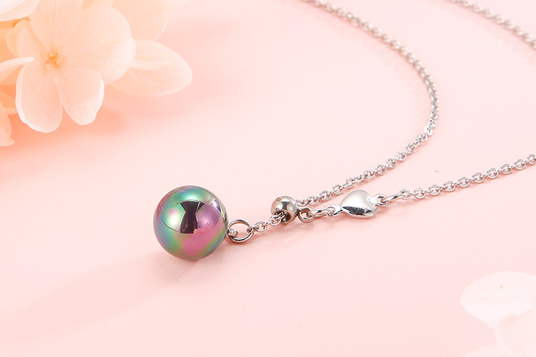 Korean Stainless Steel Shell Pearl Pendant Necklace Wholesale Nihaojewelry display picture 12