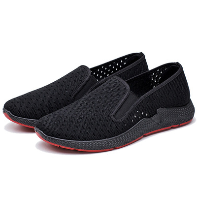 新款夏季男网鞋 舒适透气镂空网鞋 运动休闲飞织男鞋开车相巾遛弯