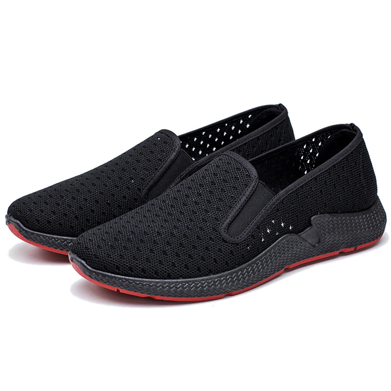 新款夏季男网鞋 舒适透气镂空网鞋 运动休闲飞织男鞋开车相巾遛弯