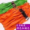 Green hair rope with flat rubber bands, orange slingshot, 12 pair