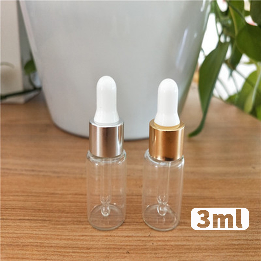 5ml透明玻璃精油瓶 便携式化妆品瓶 奶头滴管精华液原液瓶|ru