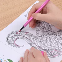 Coloring book set, anti‑stress illustrations, 18.5×18.5 cm, 24 pages, includes 12/24‑color lead options