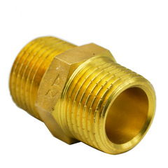 廠家直供埃美柯黃銅外螺紋接頭681加厚雙外絲直接頭4分6分1寸對絲