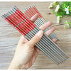 Red non-slip chopsticks stainless steel, anti-scald, wholesale