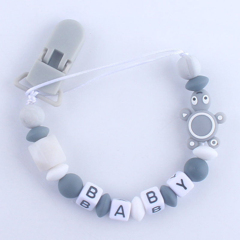 Cadena de chupete de silicona para bebés Amazon AliExpress nuevo clip de chupete suministros para bebés de comercio exterior cadena anti-caída