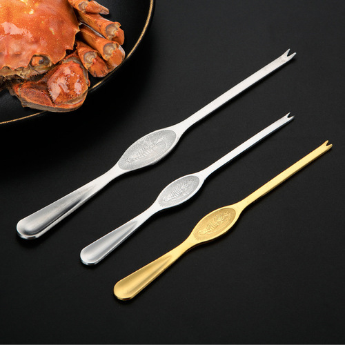 304 stainless steel crab needle, crab eating tool, crab fork, hairy crab needle, crab meat picking tool, crayfish meat spoon