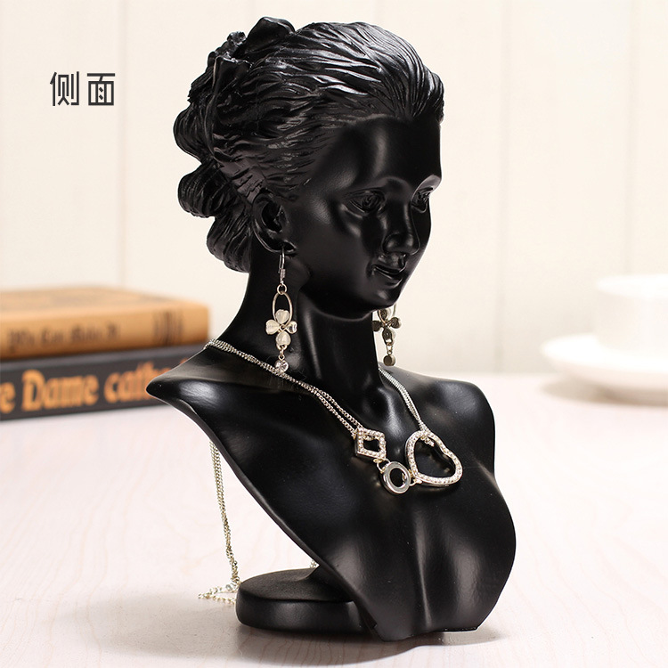 Resin Model Portrait Necklace Stand Earr...