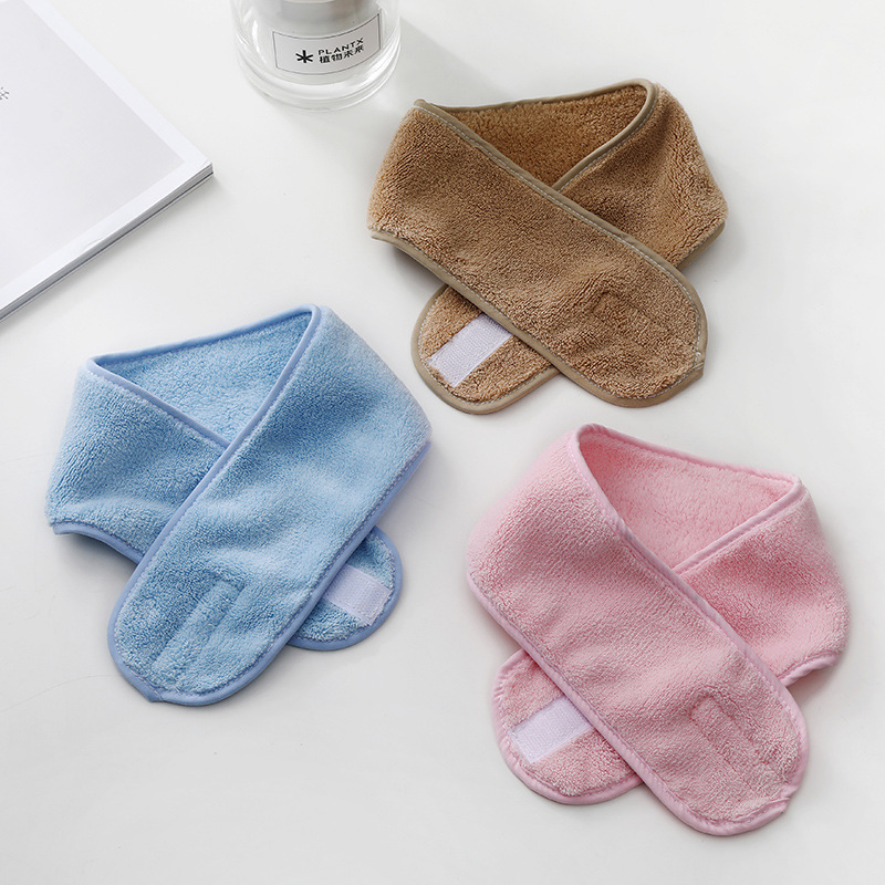 厂家直销涤锦珊瑚绒洗脸化妆束发带  女士发带磨术贴洗脸头带批发|ms