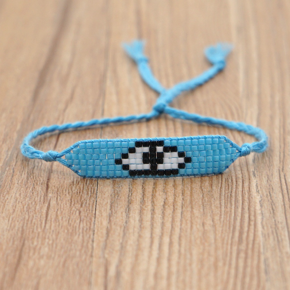 Bracelet Fait Main En Perles De Dinde De Bohème Simple Yeux Bleus display picture 4