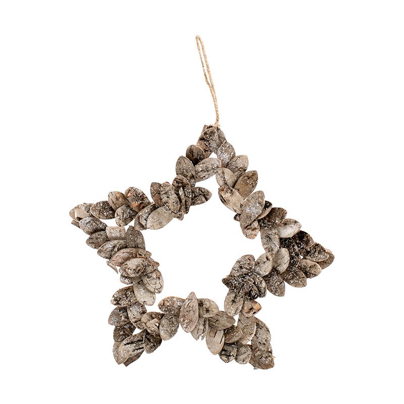 Estrella de cinco puntas de corteza