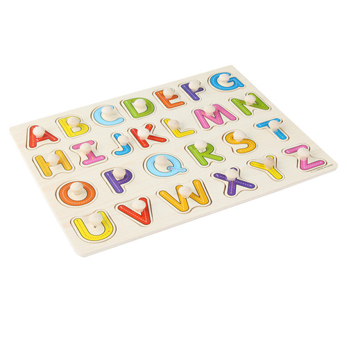 Montessori Early Education Number Letter Animal Transportation Hand Catch Board Puzzle Baby Toddler Wood Peg Board Toy for 1-3 Years Old