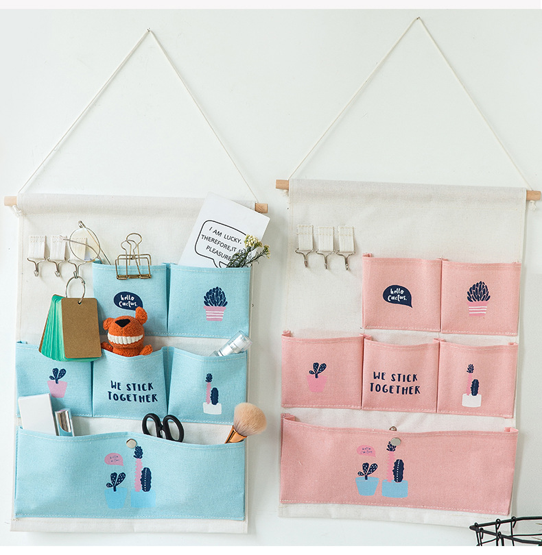 Simple Letter Printing Wall-mounted Storage Bag Wholesale Nihaojewelry display picture 3