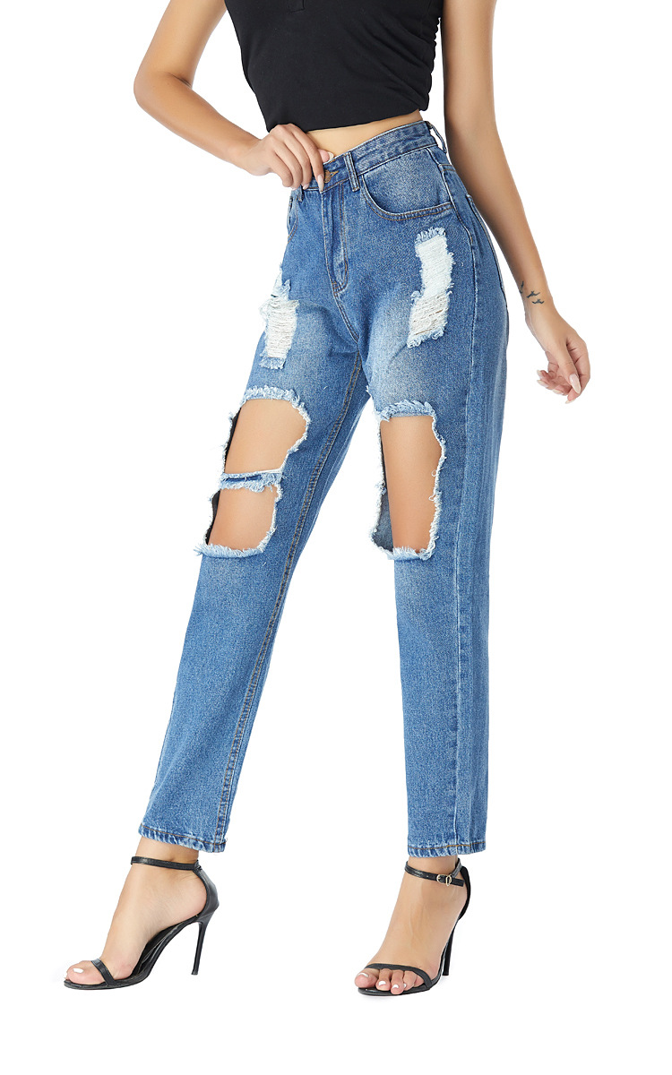 Street Ripped Baggy Denim Pants NSSY9888