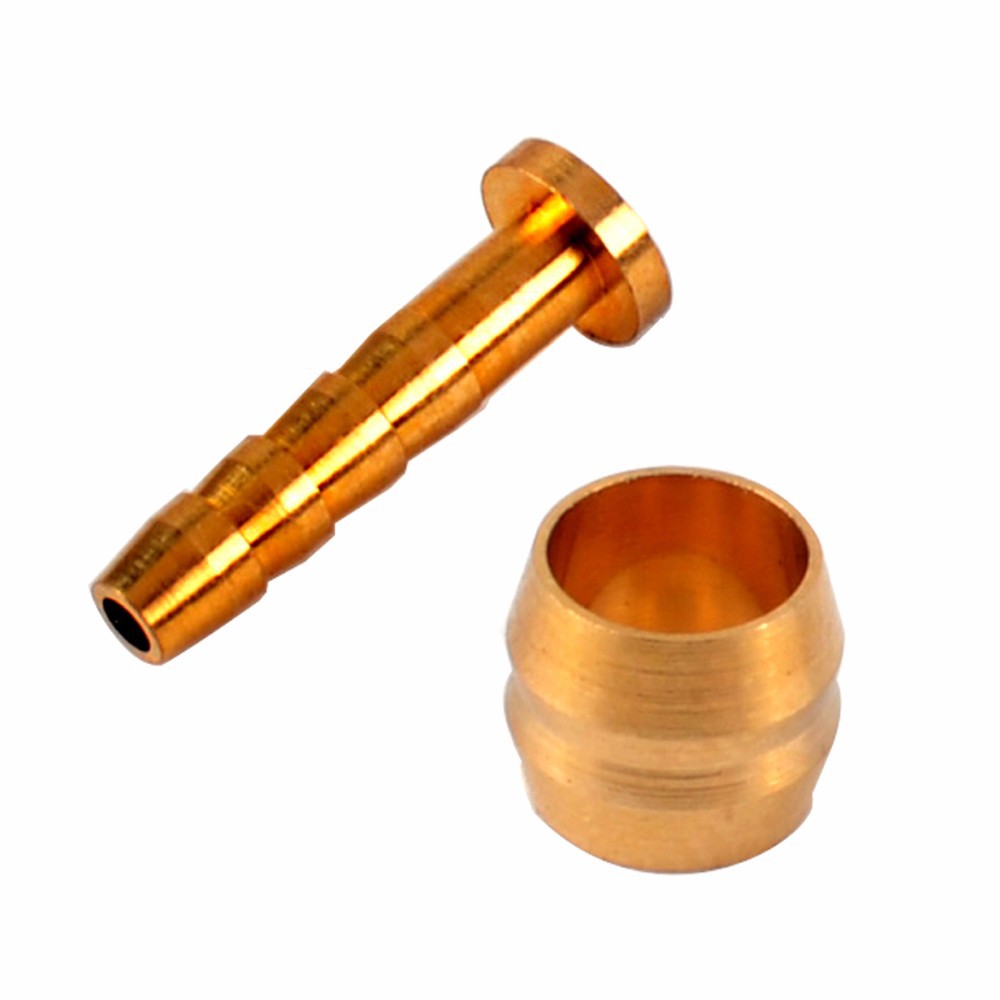 Tubo de aceite de freno de bicicleta Cabeza en T Aguja de aceite de BH-59 Cabeza de oliva Cubierta de cobre Anillo urgente M446/615/785 XT