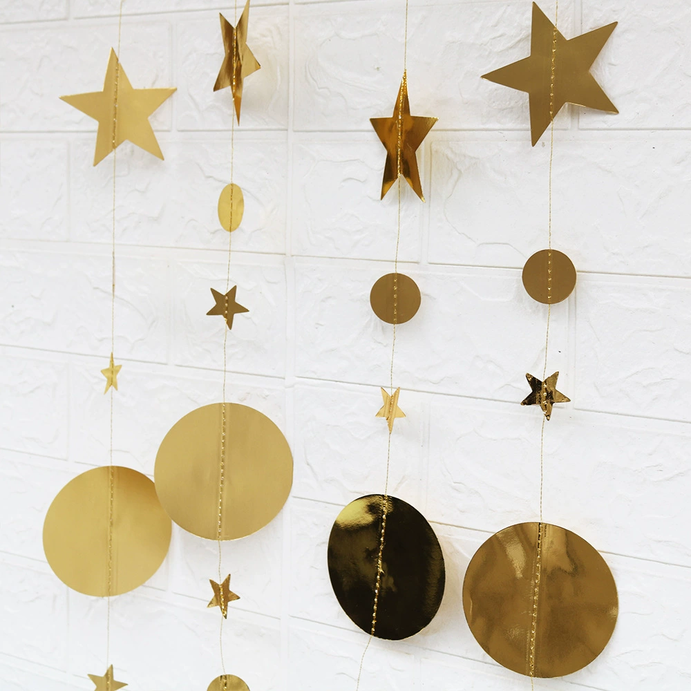  atmosphere scene layout shop wall decoration creative hanging star round tablet pull flowers