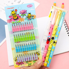 網紅創意下蛋筆小學生一年級幼兒園可換筆芯子彈頭百能免削鉛筆