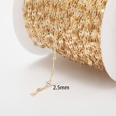 新款純銅14K真金簡約ins鎖骨鏈 手工鏈子diy項鍊手鍊材料飾品配件