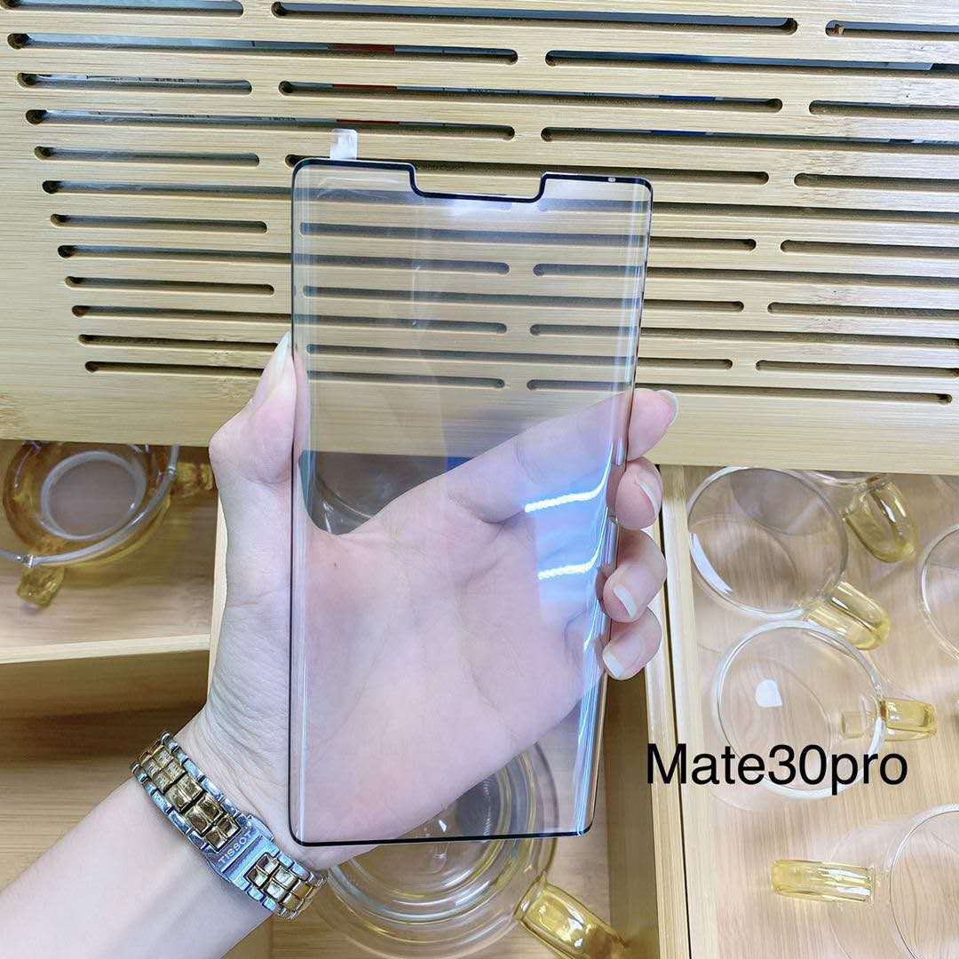 Suitable for Huawei Mate 30pro Tempered Film Hot Bending Full Screen P40 Pro Curved Surface Screen Mate 40 Sweeping Glue