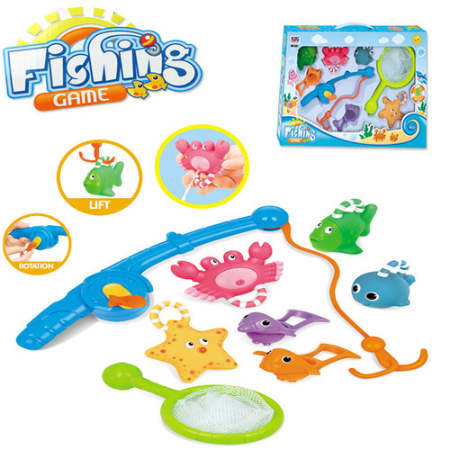 Cross-border children's bathing chain, playing in water, fishing, educational toys, baby toys, gift sets, gift gifts