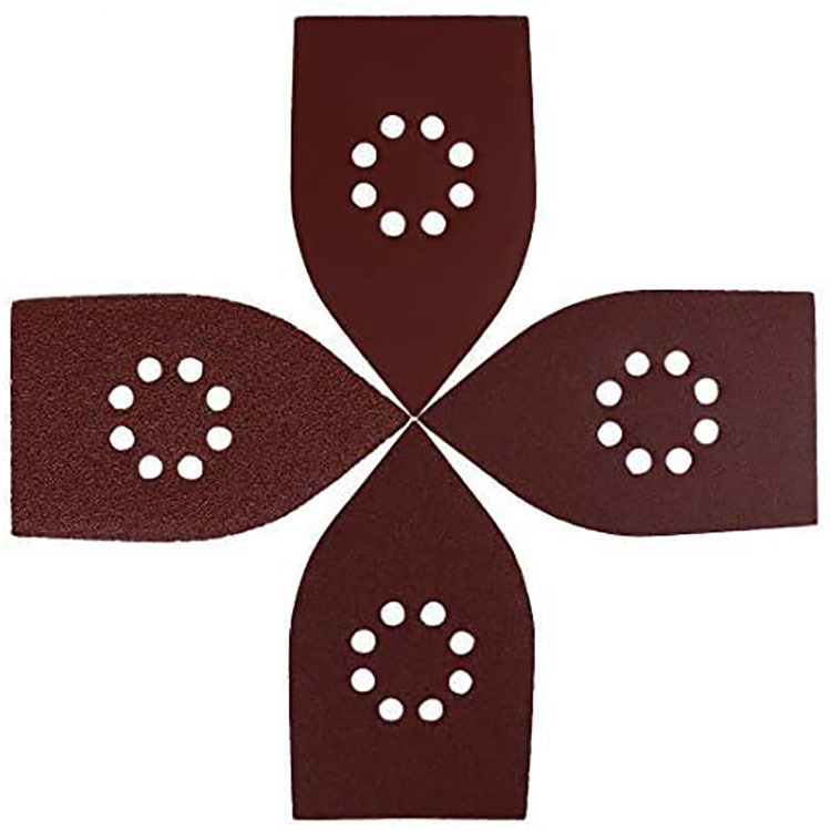 跨境105X175MM植绒砂纸 红色氧化铝套装砂纸