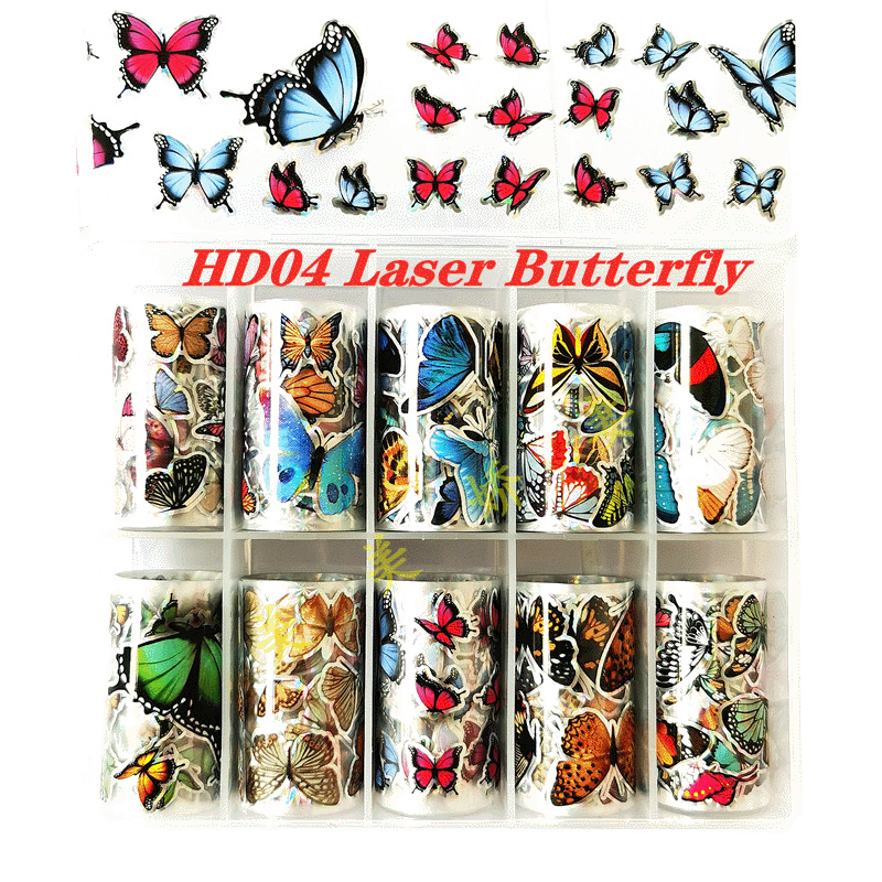 Manufacturers specializing in the supply of nail stickers nail accessories nail stickers butterfly hollow butterfly nail stickers finished